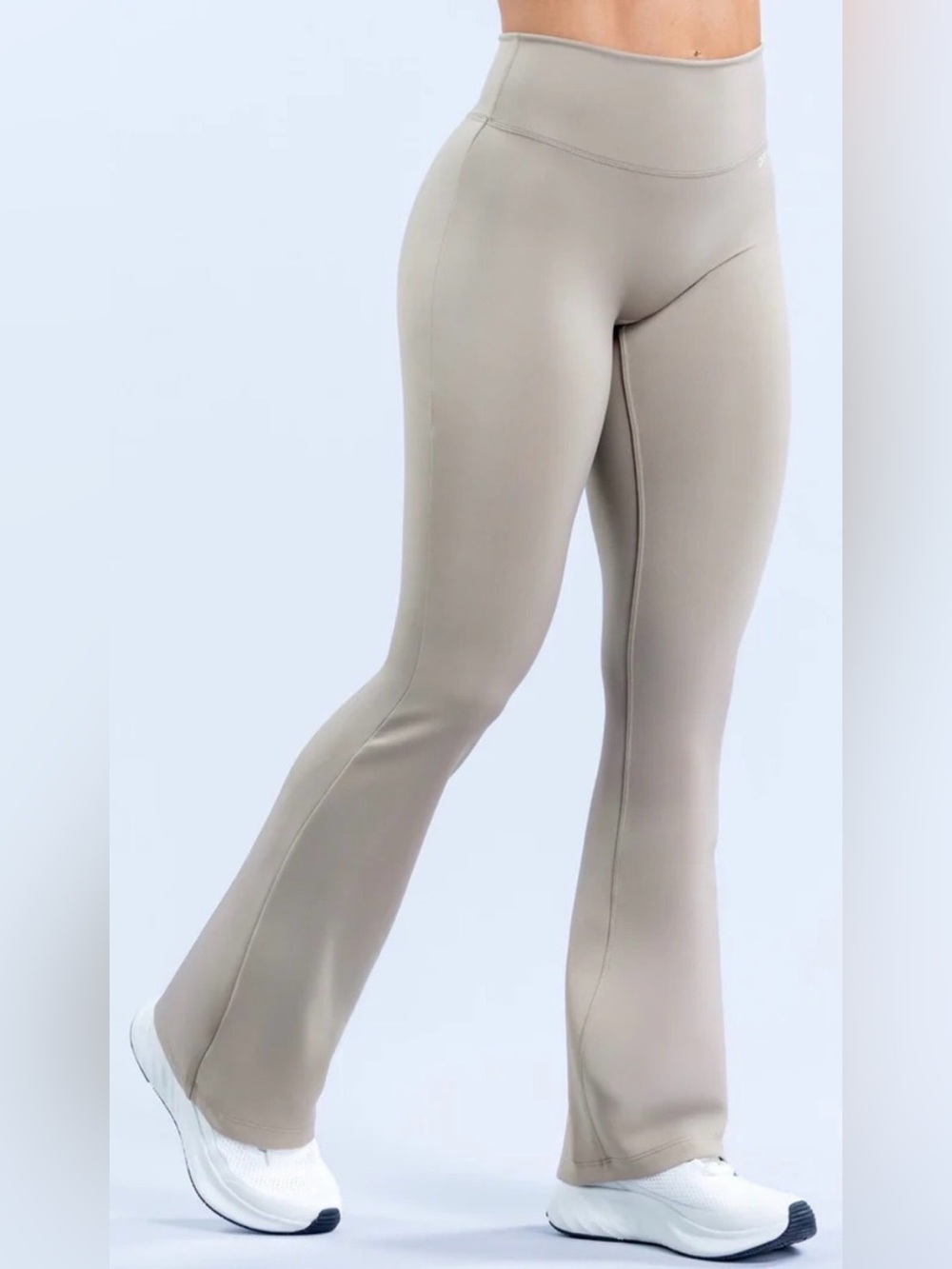 Dfyne Sculpt Flare Leggings in Taupe EUC - Picture 3 of 8